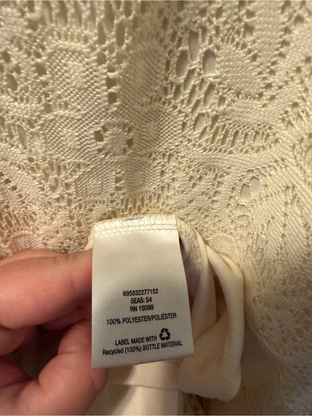 Cream lace mini dress - Picture 4 of 5